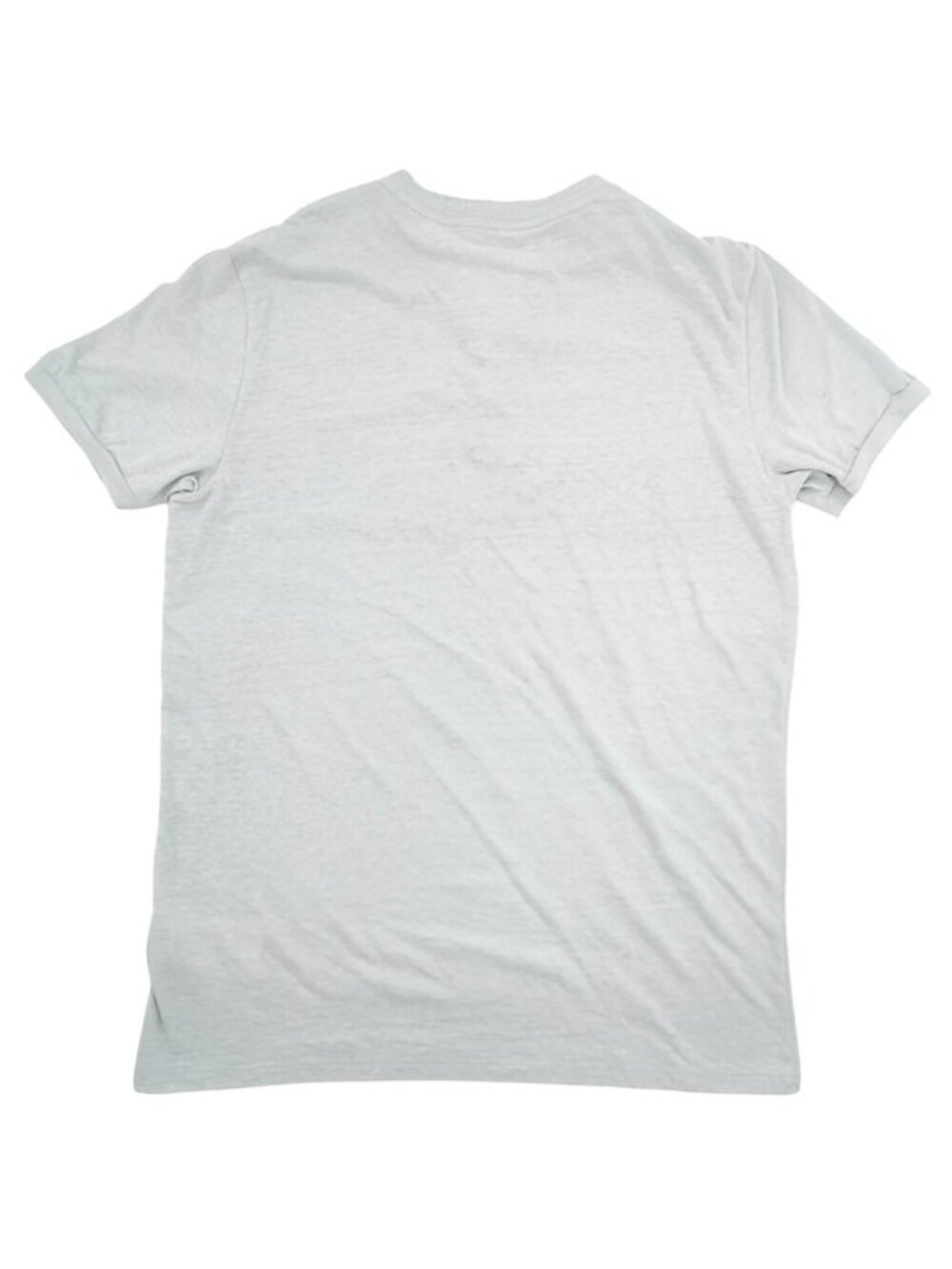 Gap Men’s Henley T-Shirt Gray Blue Stripe Pocket Size Medium - Picture 4 of 5